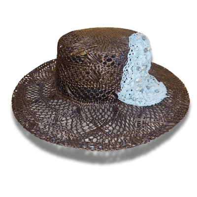 Women's Crochet Straw Hat